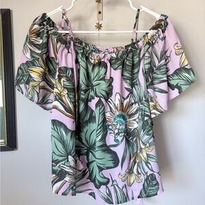 J Crew Floral Off-Shoulder Blouse - size 6